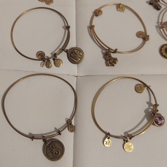 Authentic Alex and Ani Gold Tone Bracelet Lot of 16 - Picture 2 of 5